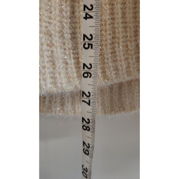 H&M Cream Ribbed Knit with Sparkle Crew Neck Sweater - Picture 6 of 7